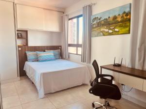 Postel nebo postele na pokoji v ubytování Studio com varanda no coração de Curitiba!