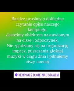 Afbeelding uit fotogalerij van Kemping i Domki nad stawem in Harsz