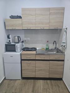 Η κουζίνα ή μικρή κουζίνα στο Studio Groundfloor Apartment