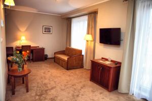 TV a/nebo společenská místnost v ubytování Hotel Pod Kluką