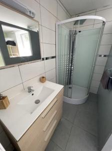 Ένα μπάνιο στο Très bel appartement au cœur des Vosges