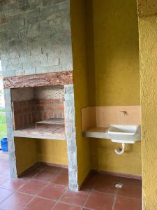 Koupelna v ubytování Cabañas & suites - Nono, Cordoba