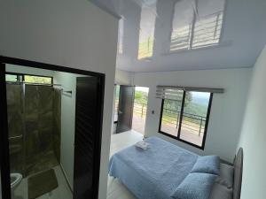 Postel nebo postele na pokoji v ubytování Ecopark