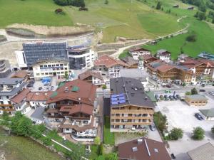 an aerial view of a town with houses and a field at Apartment in Gerlos near Ski Lift in Gerlos