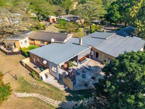 an overhead view of a house with a roof at Nampaton Farm in Drummond
