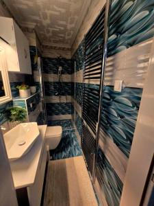 Ένα μπάνιο στο TILLA Apartman HAJDÚSZOBOSZLÓ