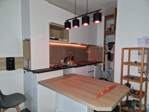 Kuchyň nebo kuchyňský kout v ubytování Studio Moderne au pied des pistes 4 Pers - La Pierre Saint-Martin GR10