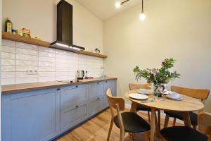 Η κουζίνα ή μικρή κουζίνα στο Domillion New modern Vilnius old town studio U2303
