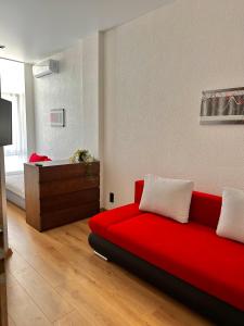 Ένα ή περισσότερα κρεβάτια σε δωμάτιο στο Апартамент золотой Бугаз Грибовка колоски