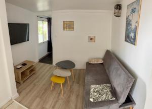 Istumisnurk majutusasutuses Bungalow vue océan