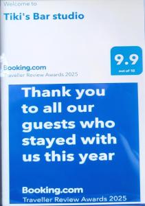 a screenshot of a text message on a tiki bar website at Tiki's Bar studio in Bucharest