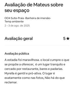 a screenshot of a cell phone screenshot of a cell phone screen at 004 Suite - Banheira de imersão - PRAIA -Temp Ambiente in João Pessoa