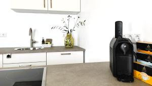 Dapur atau dapur kecil di Ferienhaus Gartenblick Konstanz +4 gambar