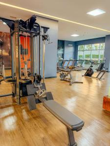 Fitness centrum a/nebo fitness zařízení v ubytování DF PLAZA - En-suite apartment