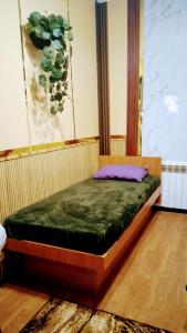 Cama en habitación con colchón verde en 2 ком кв Соборная-Макарова-МАКДОНАЛЬДС 3 кровати Wi-Fi 1этаж отдельный вход, en Mykolaiv