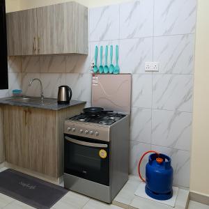 Η κουζίνα ή μικρή κουζίνα στο Luxe one bedroom Kikuyu