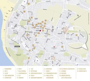 a map of the city of melbourne with the density at Logierhaus K15 Appartement 6 in Borkum +3 photos