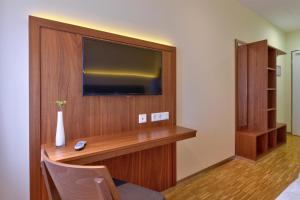 TV a/nebo společenská místnost v ubytování Hotel Apfelbaum
