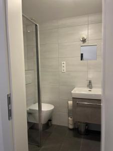 Koupelna v ubytování Ferienwohnung Amselnest