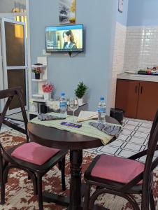 Η κουζίνα ή μικρή κουζίνα στο Utulivu Home Stay Apartment