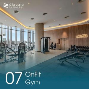 an image of a gym with gym equipment in a building at A La Carte in Ha Long