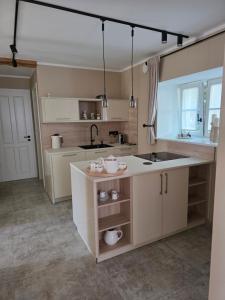 Kuchyň nebo kuchyňský kout v ubytování Kavaliershaus Wallerstein