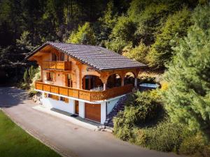 an overhead view of a house with a roof at Chalet Roche de Pierre - OVO Network in Saint-Jean-d'Aulps