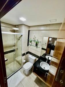 Koupelna v ubytování Mar Do Cabo Branco 210