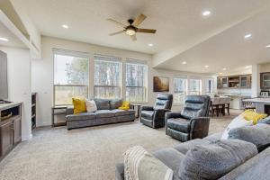 a living room with two couches and two chairs at Meadowpine Retreat in Donnelly