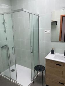 Koupelna v ubytování La Vieja Casa PUYDUFOU