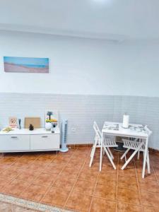 Posezení v ubytování Loft renovado El Tabaibal