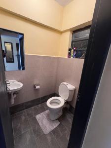 een badkamer met toilet en wastafel bij The R&M Escapes in Kisumu