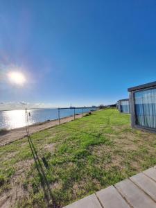 a view of the beach and the ocean at Widoki Apartments Hel in Hel