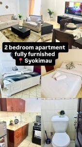 a collage of photos of a bedroom apartment fully furnished sidx sidx sidx sidx sidx at Dala Home in Nairobi