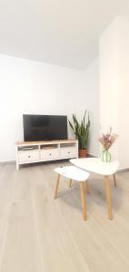 Un televizor și/sau centru de divertisment la Habitaciones en Vivienda Compartida, Muy Céntrica, Relajante, Tranquila, Bonita