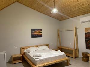 a bedroom with a bed in a room at Agrotourism Isak in Finiq