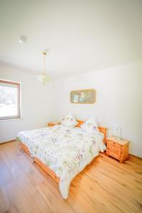 Postel nebo postele na pokoji v ubytování Ferienwohnung Dreyershof Land & Ruhe