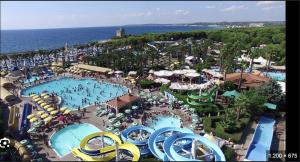 an aerial view of a resort with a swimming pool at Rivabella Gallipoli-La spiaggia a due passi in Rivabella