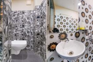 Koupelna v ubytování Hotel Alpine