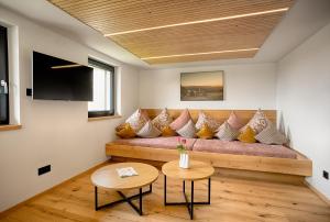 Ruang duduk di Ferienhaus Bergziege