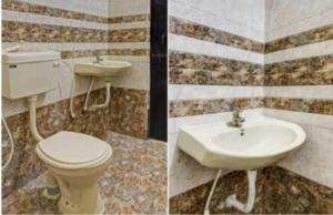 ein Badezimmer mit Toilette und Waschbecken in der Unterkunft Collection O Behror in Neemrana