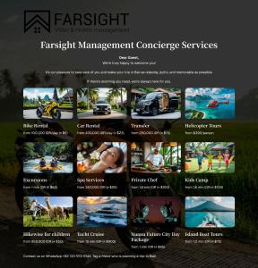 a website for a rentals management conference services at Sola Villa Ubud in Ubud