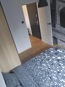 Postel nebo postele na pokoji v ubytování Apartament PROMYKA + 1 fotografie