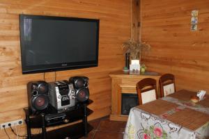 TV a/nebo společenská místnost v ubytování Cottage u Yaremy Mykulychyn