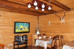 TV a/nebo společenská místnost v ubytování Cottage u Yaremy Mykulychyn