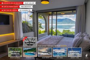 弗洛里亚诺波利斯Mansão VOAR的海景卧室目录