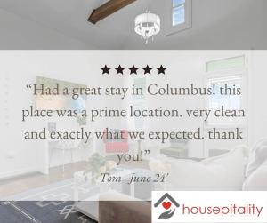 Ik heb een geweldig verblijf gehad in Columbus deze plek was een toplocatie, heel erg bij The Village Cottage in Columbus