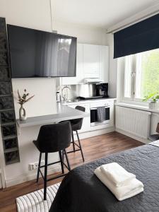 Kuchyň nebo kuchyňský kout v ubytování Videsten Old Town Studio