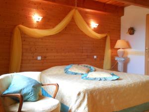 Postel nebo postele na pokoji v ubytování Chambre D'hôtes Myrtille
