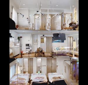 zwei Bilder eines Krankenzimmers mit zwei Betten in der Unterkunft TK Court Ojima - Vacation STAY 91237 in Tokio